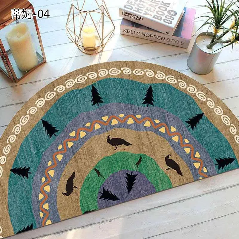 Bohemian_Anti_Slip_Semi-circular_Doormat_-_-4140730 Bohemian Anti Slip Semi-circular Doormat -