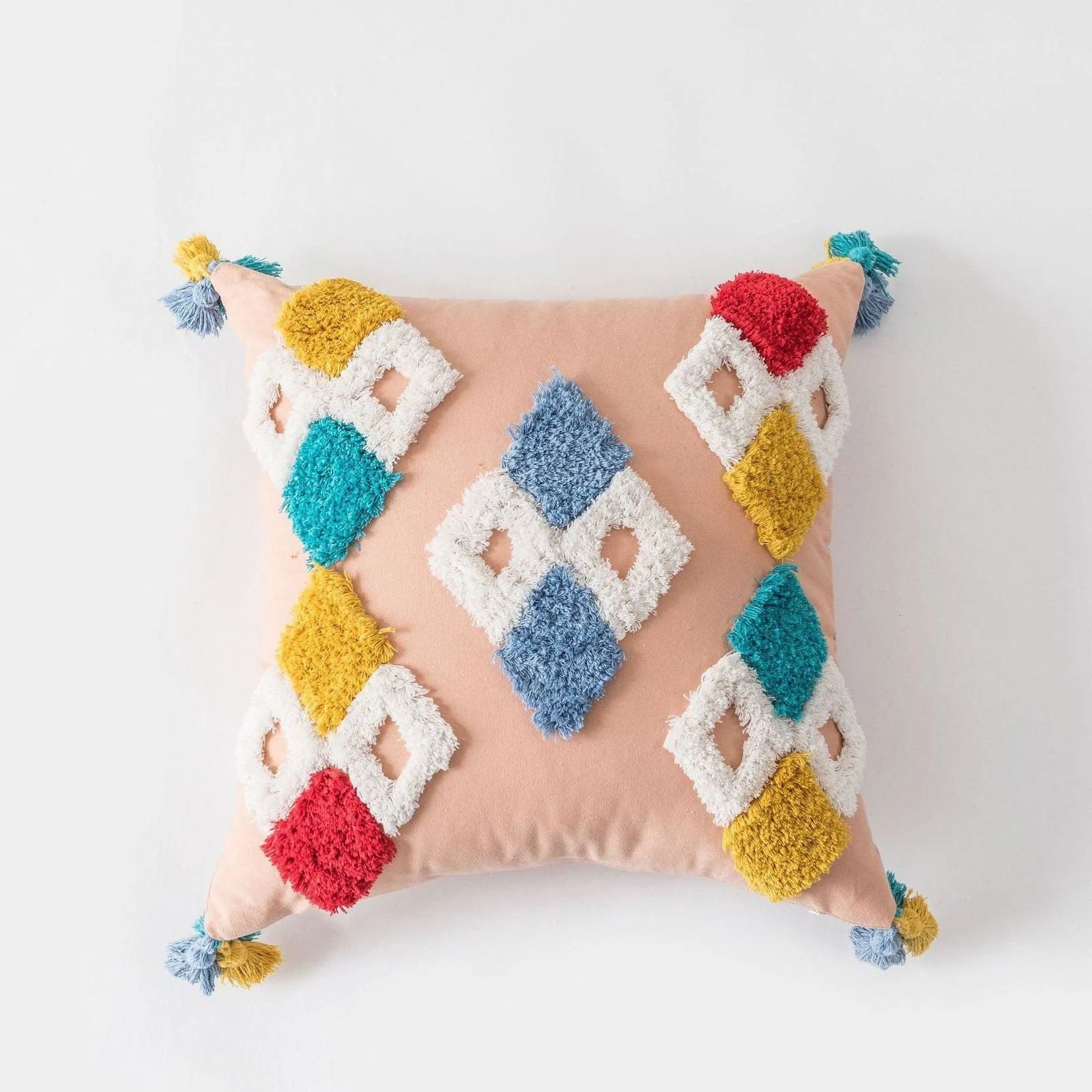 Bohemian Geometry Tufted Pillow - - #tag1#