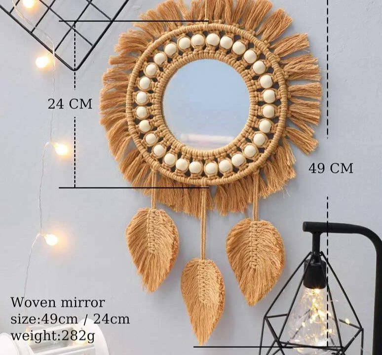 Boho Decorative Macrame Mirrors -