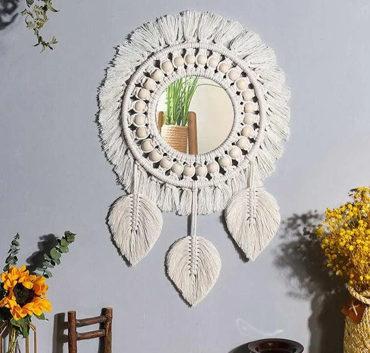 Boho Decorative Macrame Mirrors -