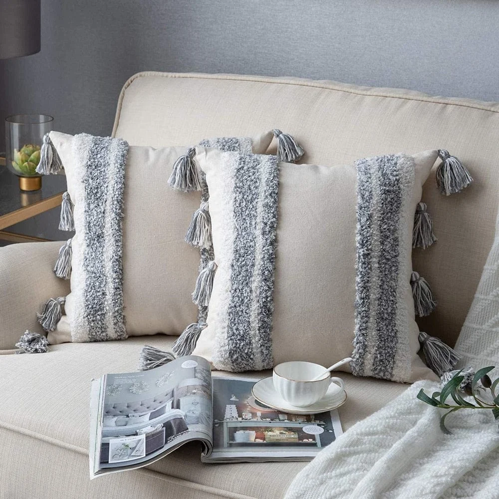 Boho_Grey_Tassel_Pillow_Cover_-_-_tag1_-4160152 Boho Grey Tassel Pillow Cover - - #tag1#