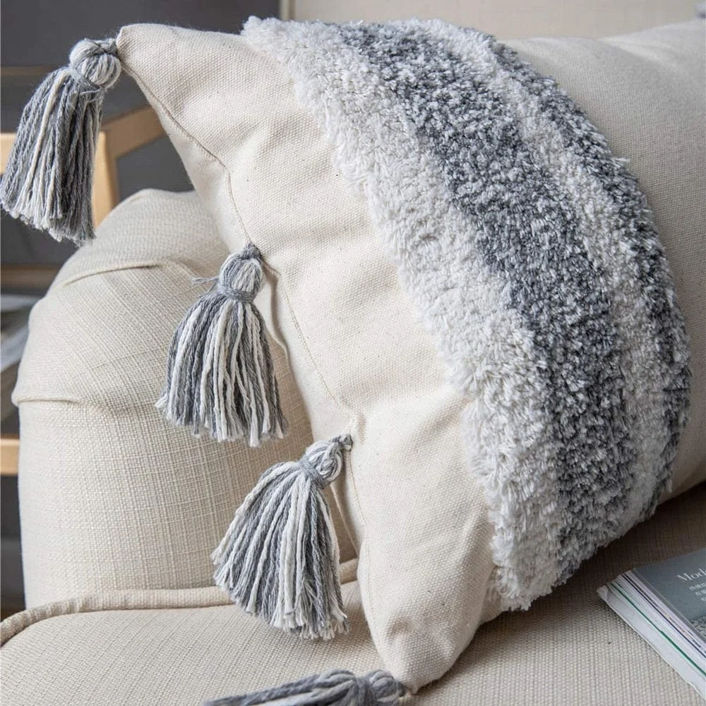 Boho_Grey_Tassel_Pillow_Cover_-_-_tag1_-4160159 Boho Grey Tassel Pillow Cover - - #tag1#