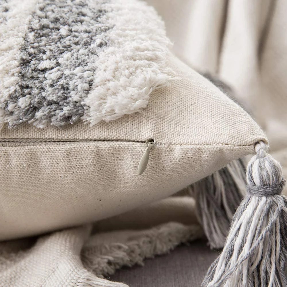 Boho_Grey_Tassel_Pillow_Cover_-_-_tag1_-4160169 Boho Grey Tassel Pillow Cover - - #tag1#