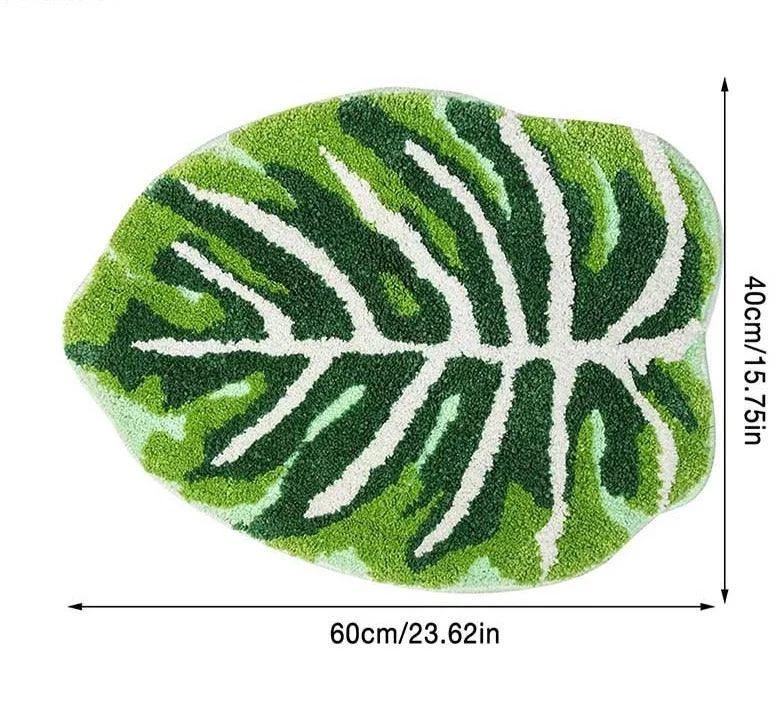 Boho_Non_Slip_Soft_Tropical_Leaf_Bath_Mat_-_-4142292 Boho Non Slip Soft Tropical Leaf Bath Mat -