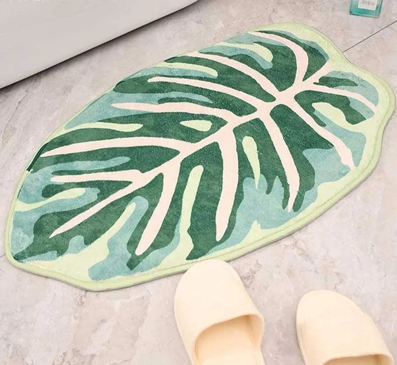 Boho_Non_Slip_Soft_Tropical_Leaf_Bath_Mat_-_-4142297 Boho Non Slip Soft Tropical Leaf Bath Mat -