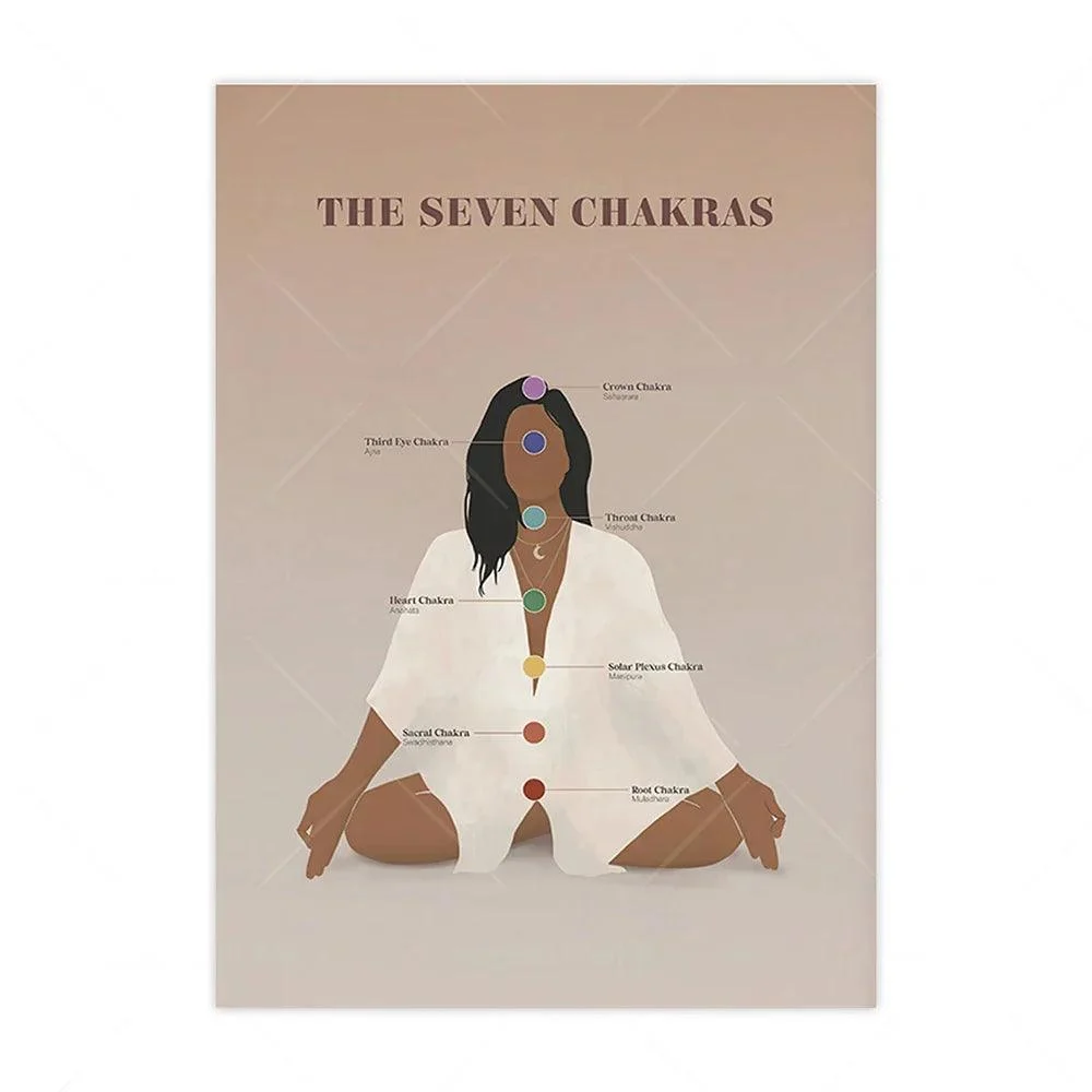 Boho Yoga Meditation Wall Art -