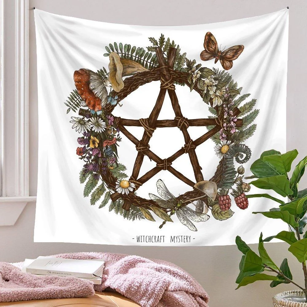 Botanical_and_Floral_Tapestry_Print_Wall_Hanging_-_-_tag1_-4162597 Botanical and Floral Tapestry Print Wall Hanging - - #tag1#