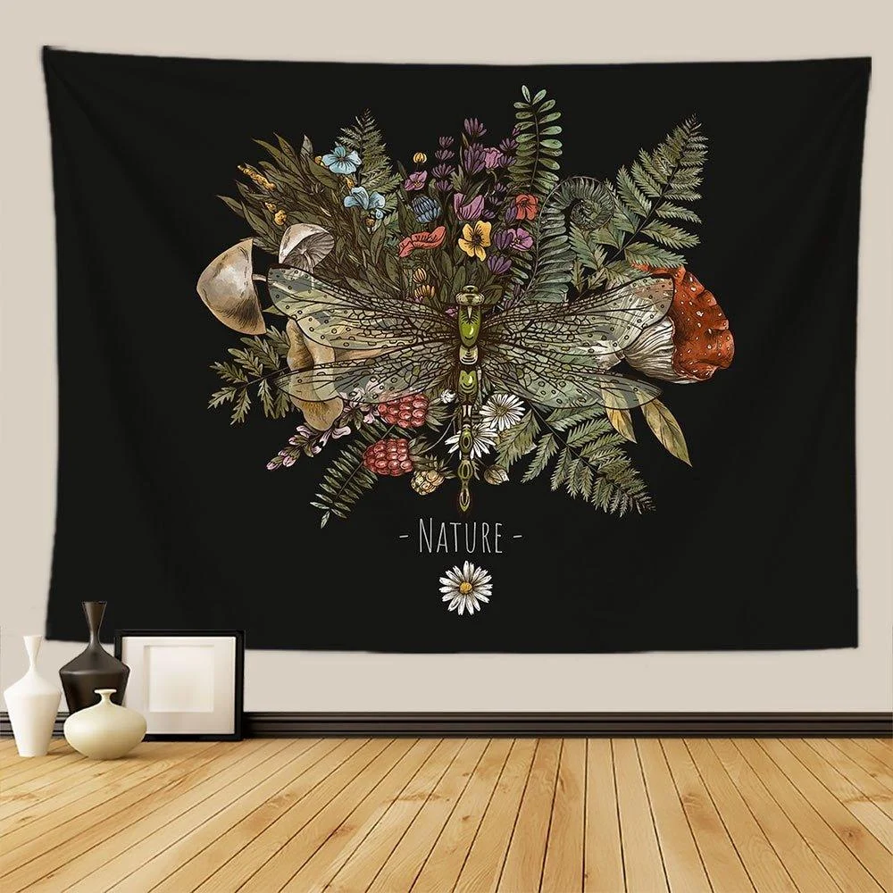 Botanical_and_Floral_Tapestry_Print_Wall_Hanging_-_-_tag1_-4162675 Botanical and Floral Tapestry Print Wall Hanging - - #tag1#