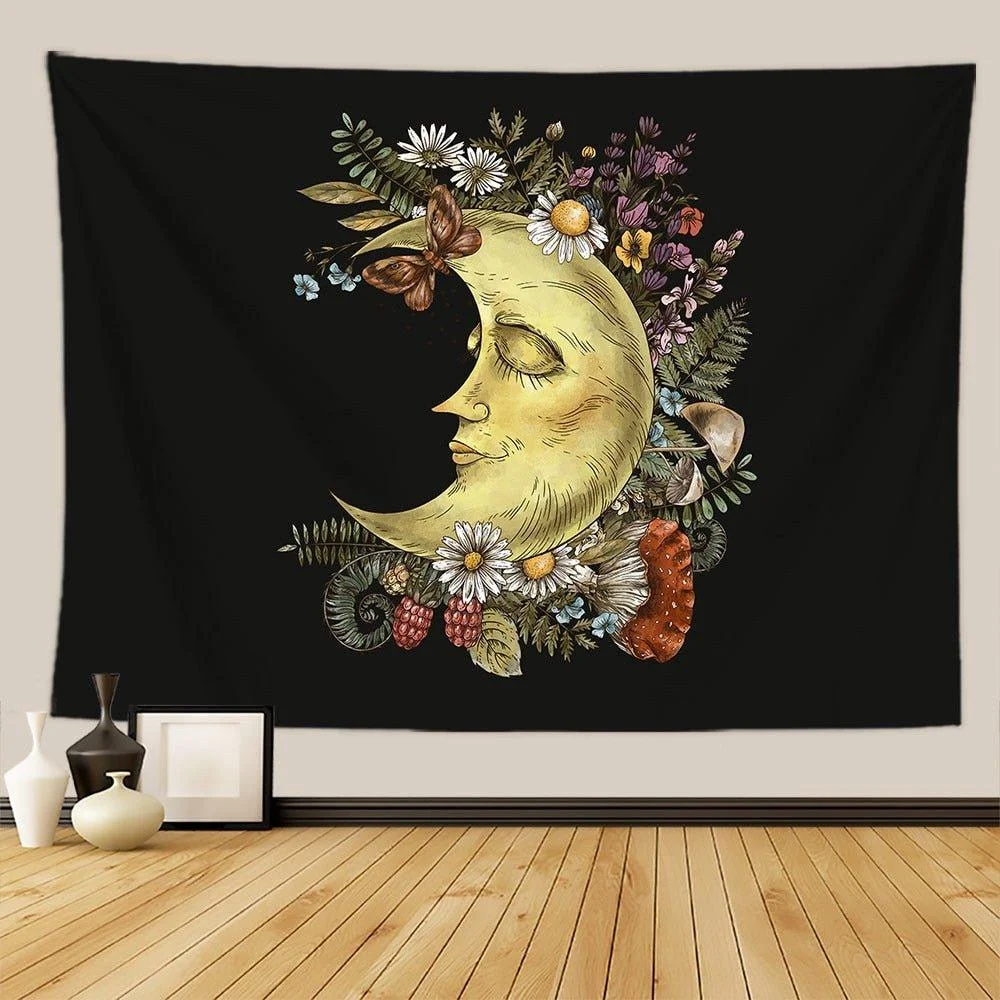 Botanical_and_Floral_Tapestry_Print_Wall_Hanging_-_-_tag1_-4162693 Botanical and Floral Tapestry Print Wall Hanging - - #tag1#