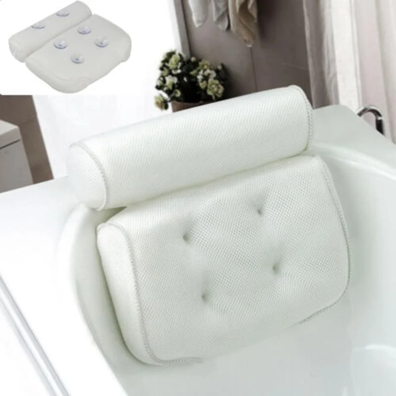 Breathable-3D-Mesh-Spa-Bath-Pillow-with-Suction-Cups-Neck-and-Back-Support-Spa-Pillow-for Breathable 3d Mesh Spa Bath Pillow With Suction Cups Neck And Back Support Spa Pillow For