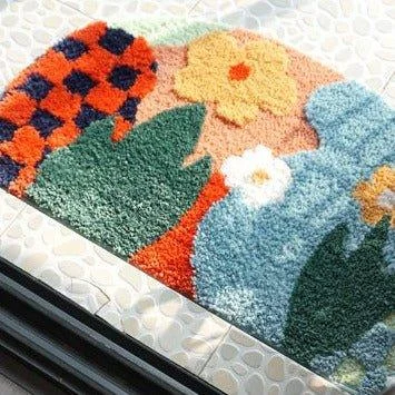 Bright Flowers Mat - - #tag1#
