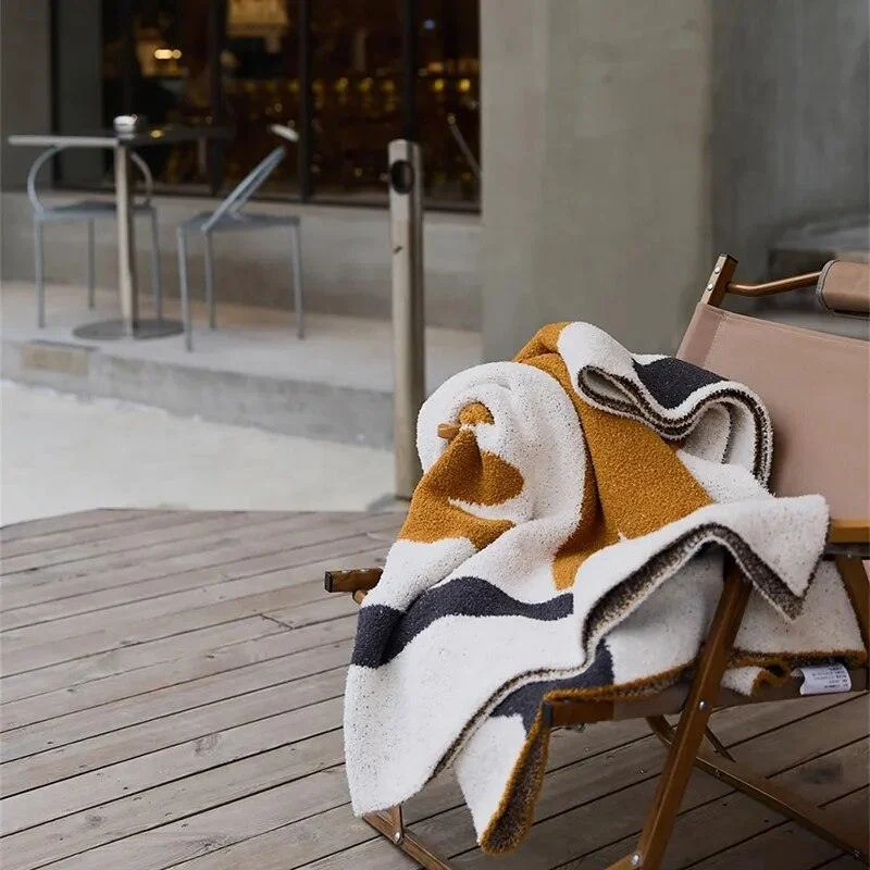 Brown_Flower_Knitted_Throw_Blanket_-_-4144449 Brown Flower Knitted Throw Blanket -