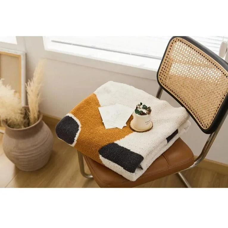 Brown_Flower_Knitted_Throw_Blanket_-_-4144460 Brown Flower Knitted Throw Blanket -