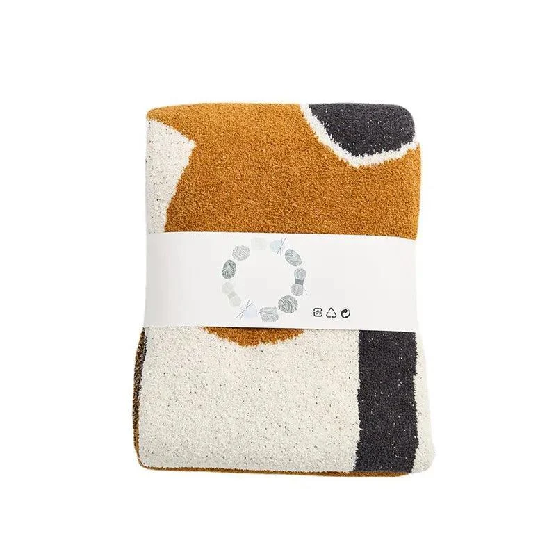 Brown_Flower_Knitted_Throw_Blanket_-_-4144465 Brown Flower Knitted Throw Blanket -