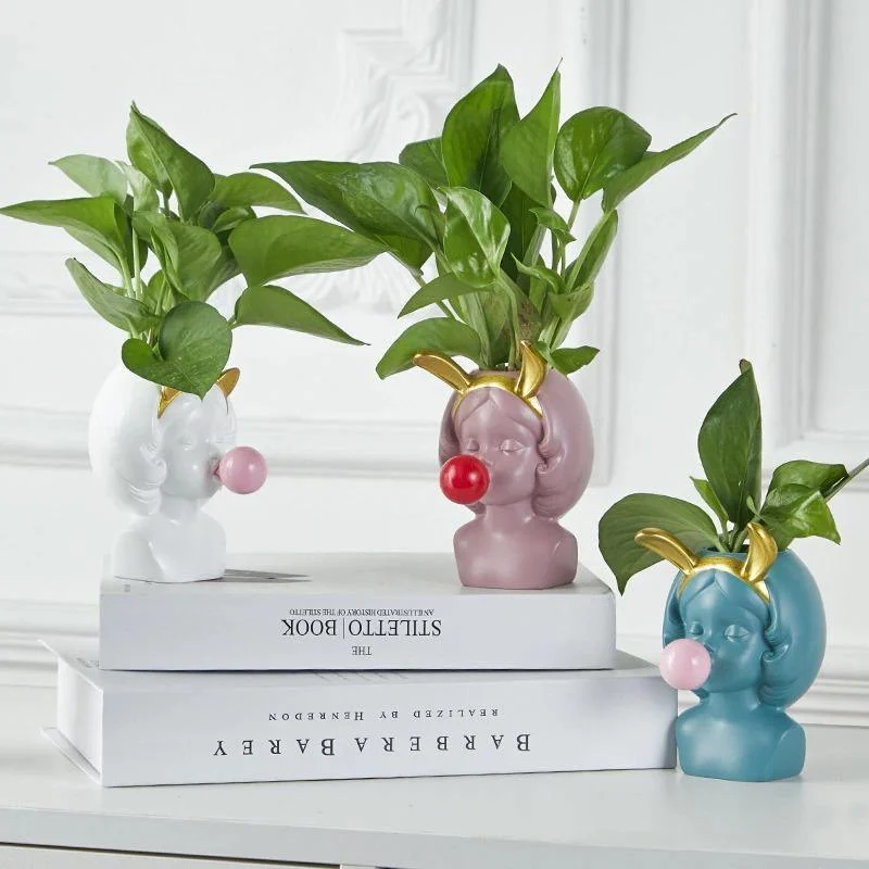 Bubble-Blowing_Babe_Bust_Planter_Vase_-_-4145082 Bubble-Blowing Babe Bust Planter Vase -