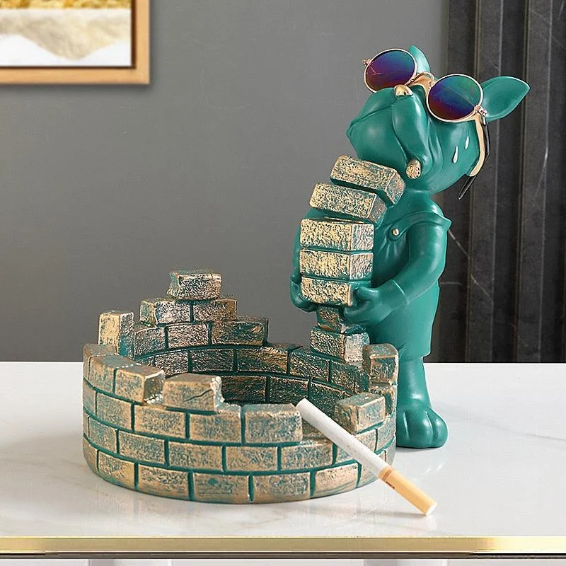 Bulldog Brickie Sculpture -