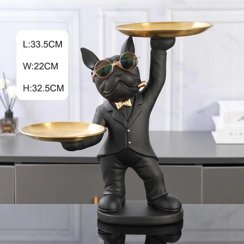 Bulldog Butler Statue -