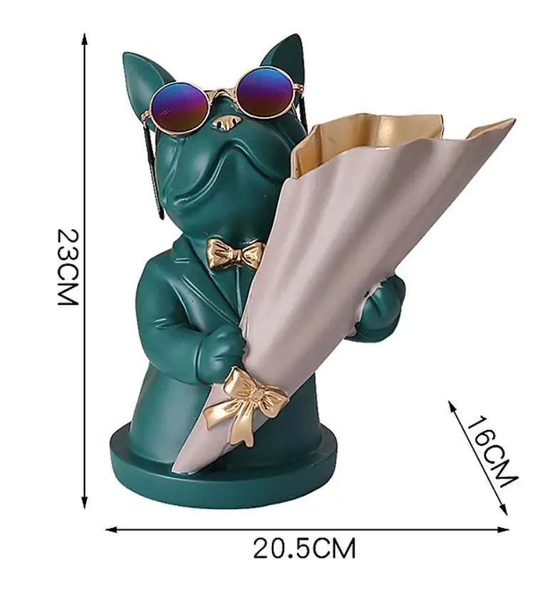 Bulldog Flower Vase -