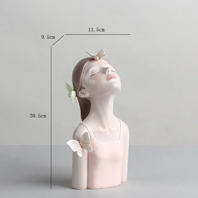 Butterfly Forest Girl Figurine Vase - - #tag1#
