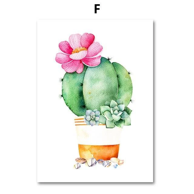 Cactus_Plant_Succulent_Canvas_Wall_Art_Prints_Watercolor_Unframed_-_-_tag1_-4161410 Cactus Plant Succulent Canvas Wall Art Prints Watercolor Unframed - - #tag1#