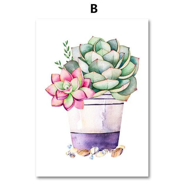 Cactus_Plant_Succulent_Canvas_Wall_Art_Prints_Watercolor_Unframed_-_-_tag1_-4161424 Cactus Plant Succulent Canvas Wall Art Prints Watercolor Unframed - - #tag1#