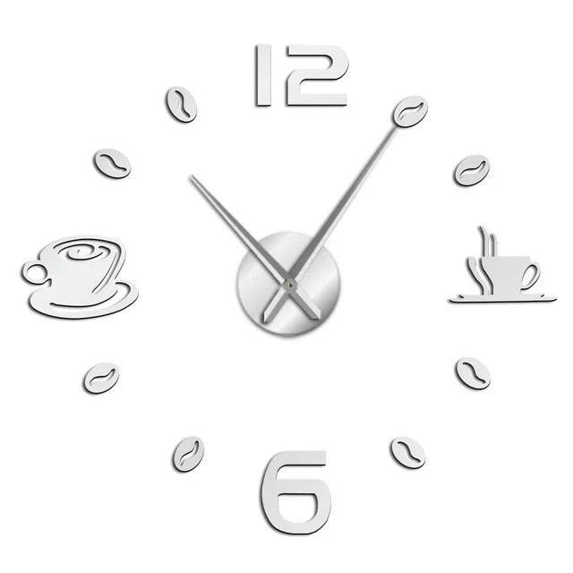 Cafe_DIY_Large_Wall_Clock_Frameless_Coffee_Mug_Coffee_Bean_-_-_tag1_-4167372 Cafe DIY Large Wall Clock Frameless Coffee Mug Coffee Bean - - #tag1#