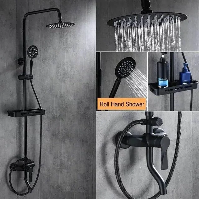 Calithea - Modern Matte Brass Shower Set - - #tag1#