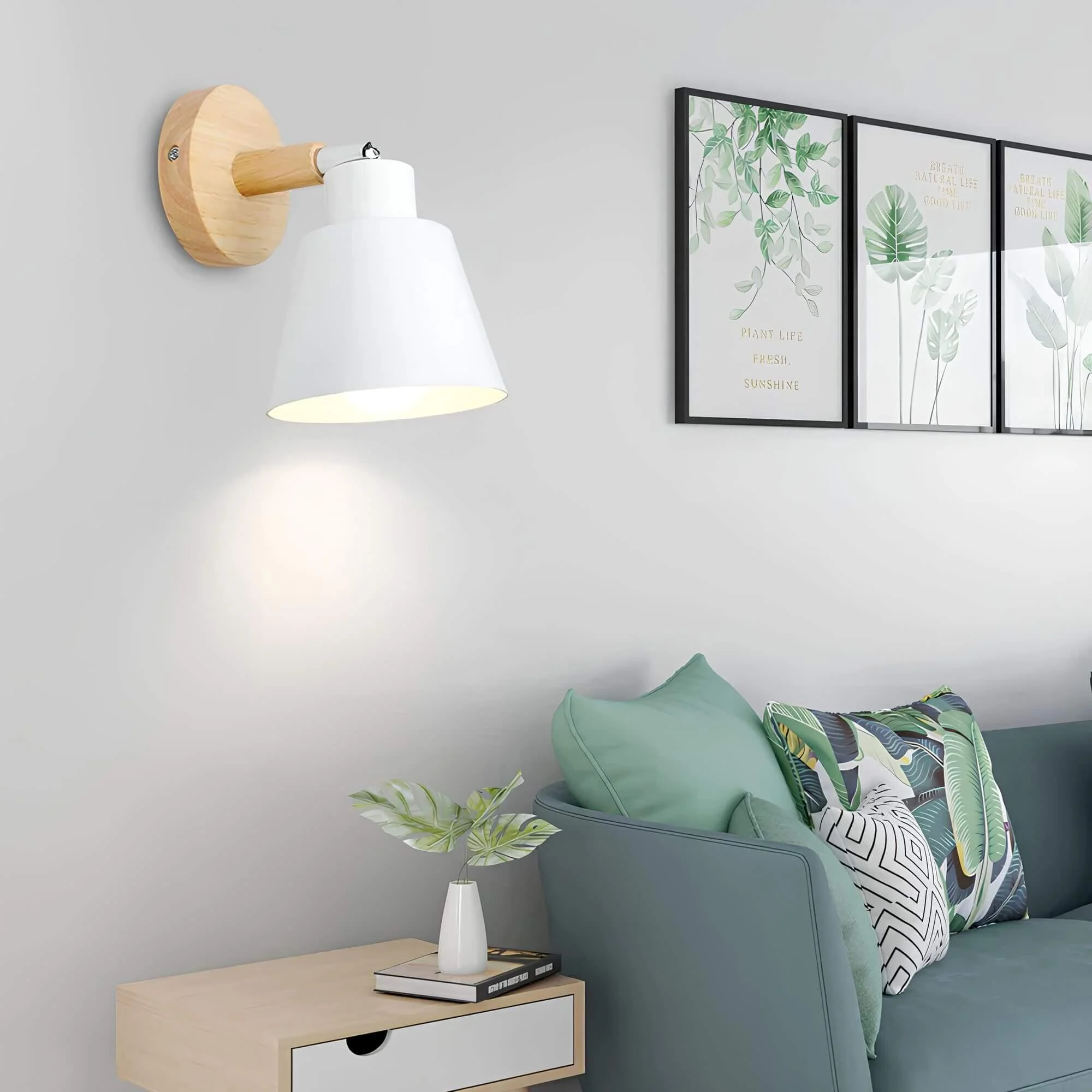 CalmAura-MinimalistischeSkandinavischeWandlampe2xlumina Calmaura Minimalistischeskandinavischewandlampe2xlumina