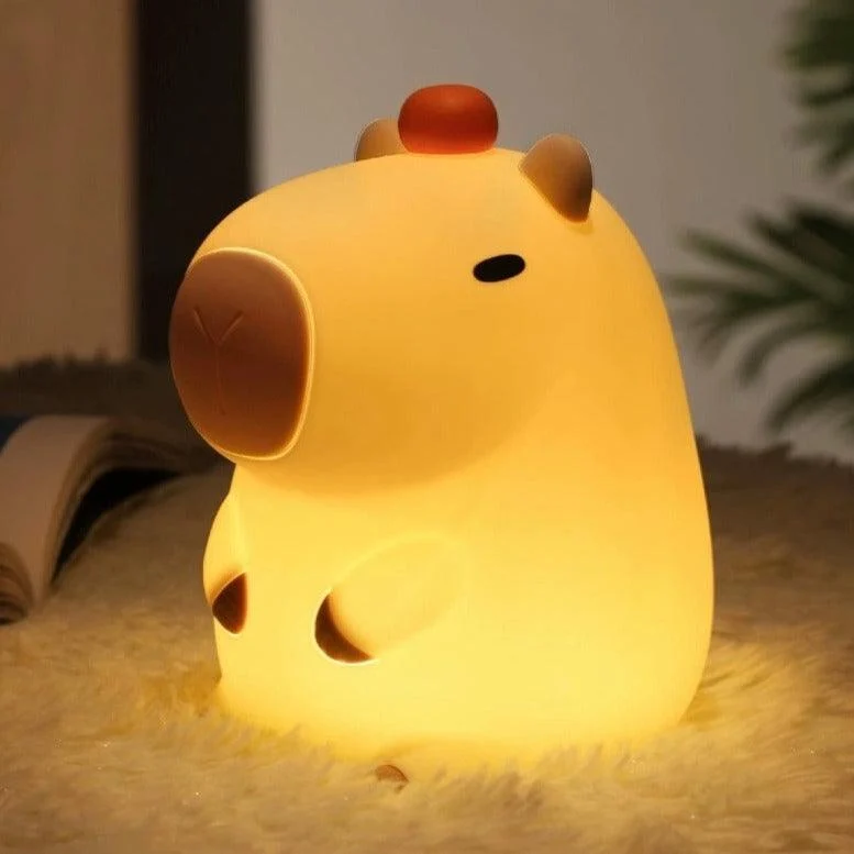 Capybara Orange Glow Night Lamp - - #tag1#