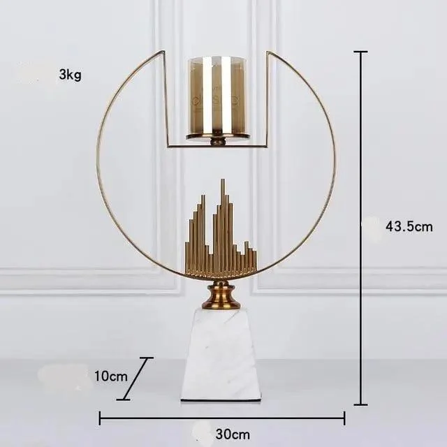 Cartier Metal Marble Candleholder -