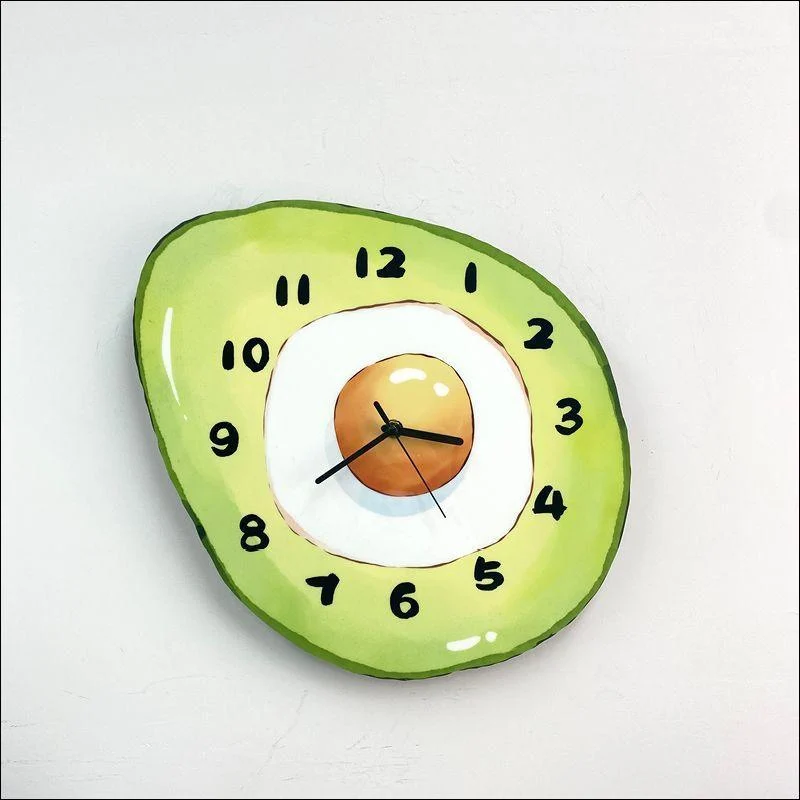 Cartoon Avocado Hanging Wall Clock - - #tag1#