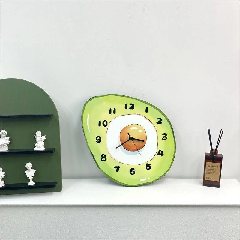 Cartoon_Avocado_Hanging_Wall_Clock_-_-_tag1_-4170457 Cartoon Avocado Hanging Wall Clock - - #tag1#