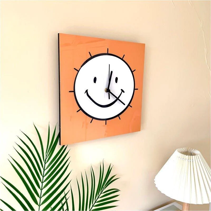 Cartoon Face Digital Wall Clock - - #tag1#