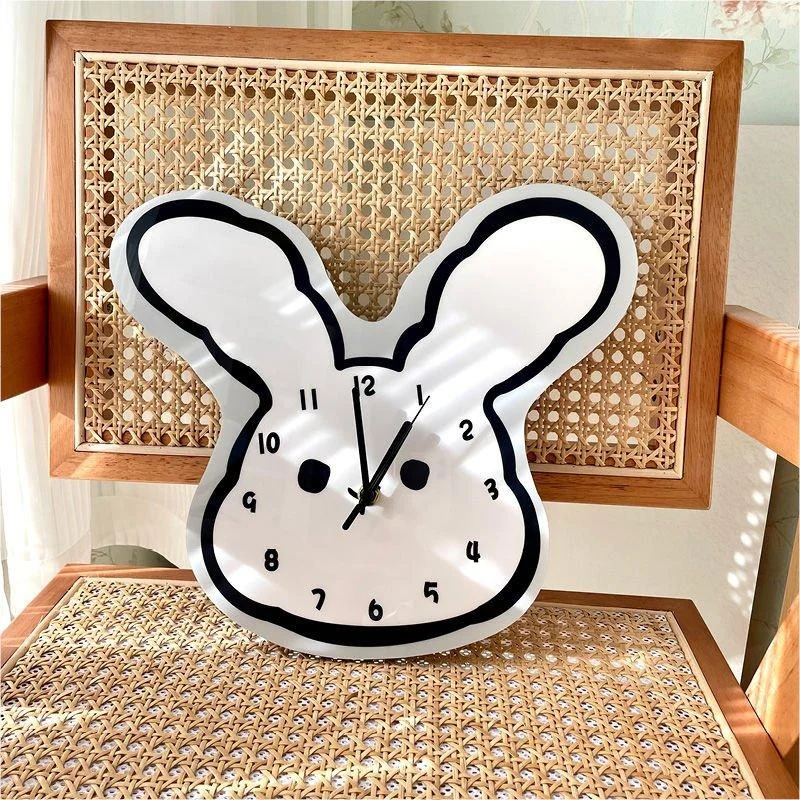 Cartoon Rabbit Ears Wall Clock - - #tag1#
