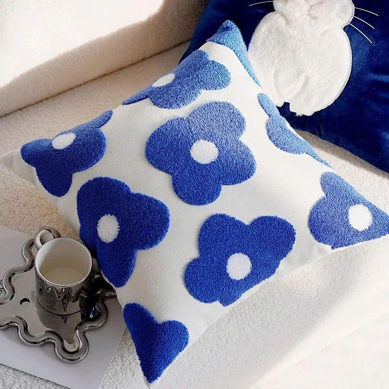 Cartoon_Rabbit_Floral_Cushion_Cover_-_-4149107 Cartoon Rabbit Floral Cushion Cover -