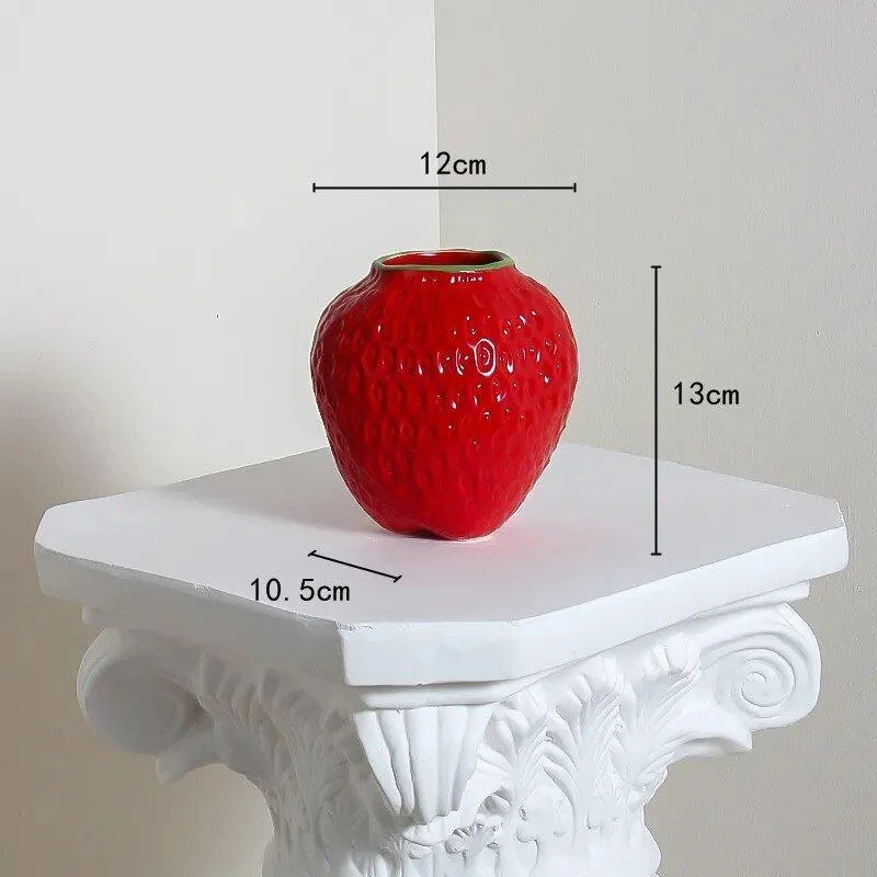 Cartoon Strawberry Ceramic Vase - - #tag1#