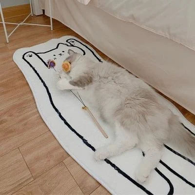 Cat Lying Rug -