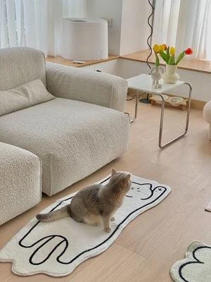 Cat Lying Rug -