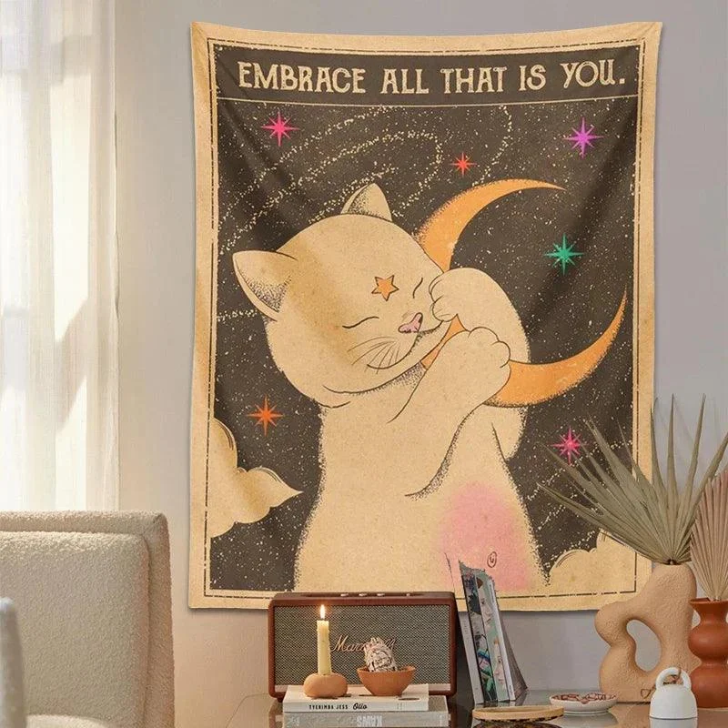 Cat_Tapestry_Wall_Hanging_-_-4150435 Cat Tapestry Wall Hanging -