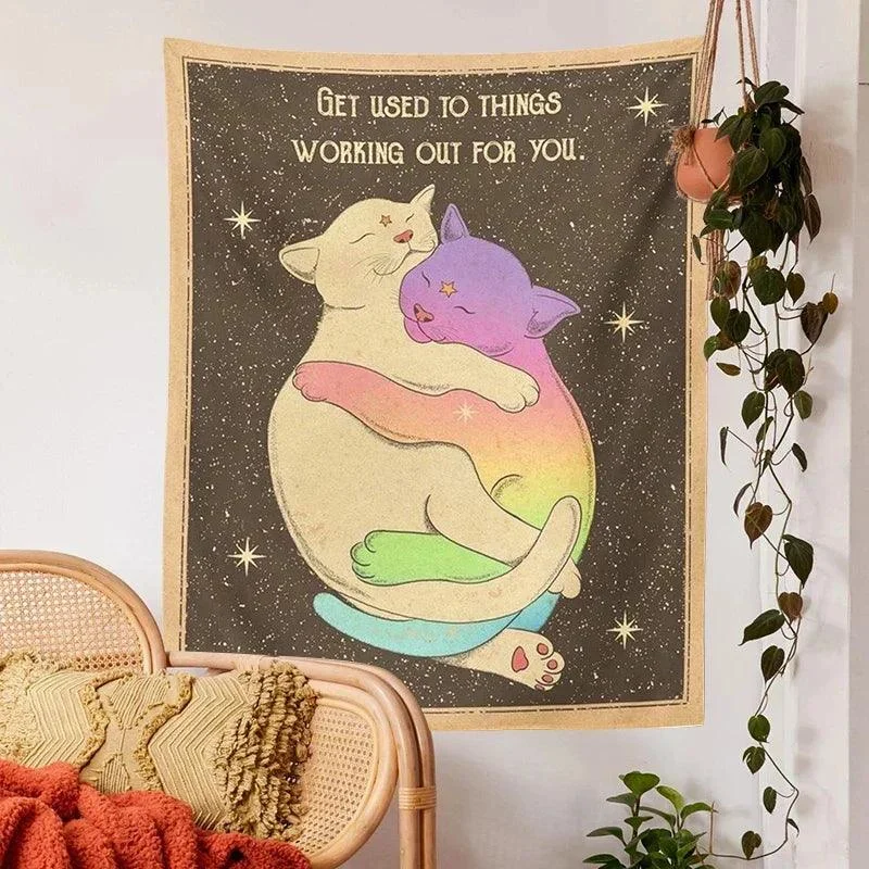 Cat_Tapestry_Wall_Hanging_-_-4150463 Cat Tapestry Wall Hanging -