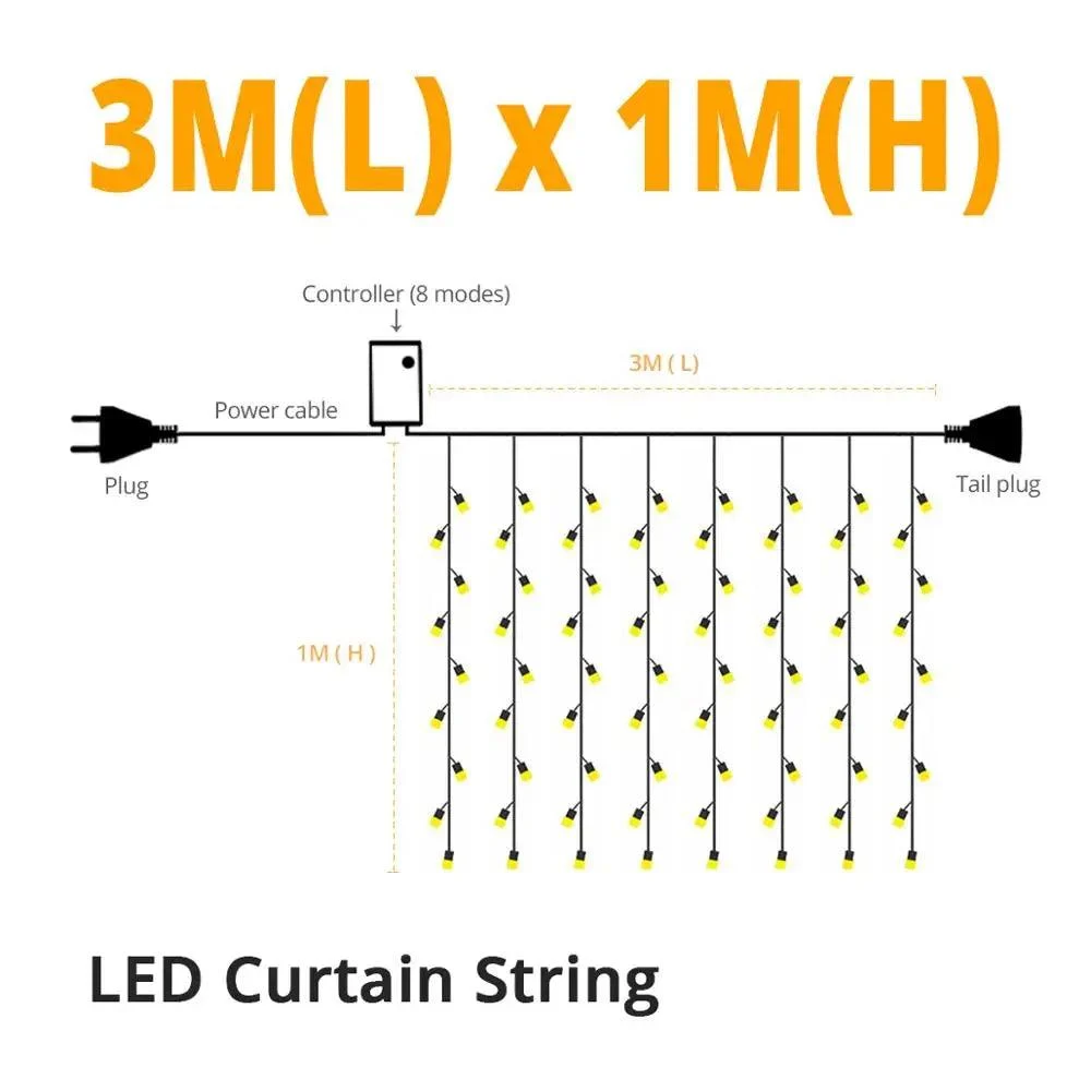 CelestiCurtain - fairy lights for outdoors -