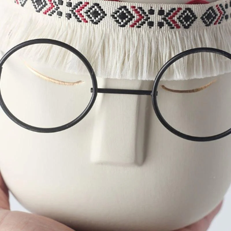 Ceramic_Abstract_Sleeping_Face_Planter_with_Headband_and_Glasses_-_-4151421 Ceramic Abstract Sleeping Face Planter with Headband and Glasses -