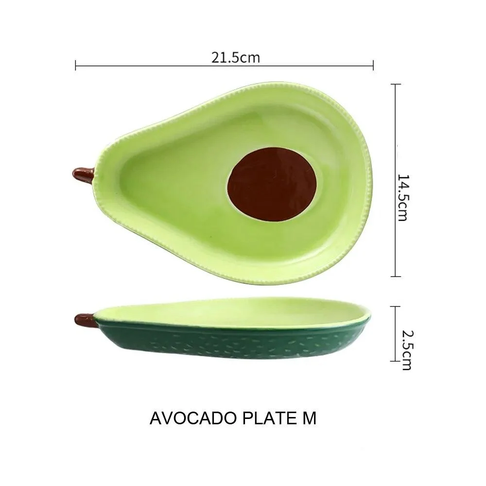 Ceramic_Avocado_Plate_Bowl_Set_-_-4151635 Ceramic Avocado Plate Bowl Set -