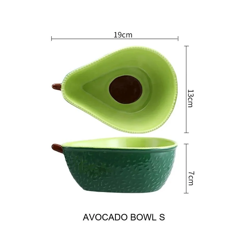 Ceramic_Avocado_Plate_Bowl_Set_-_-4151647 Ceramic Avocado Plate Bowl Set -
