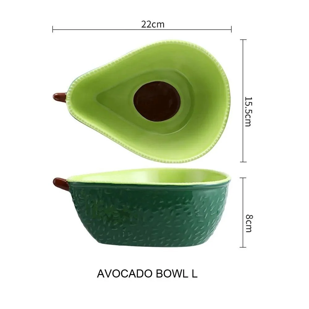 Ceramic_Avocado_Plate_Bowl_Set_-_-4151653 Ceramic Avocado Plate Bowl Set -