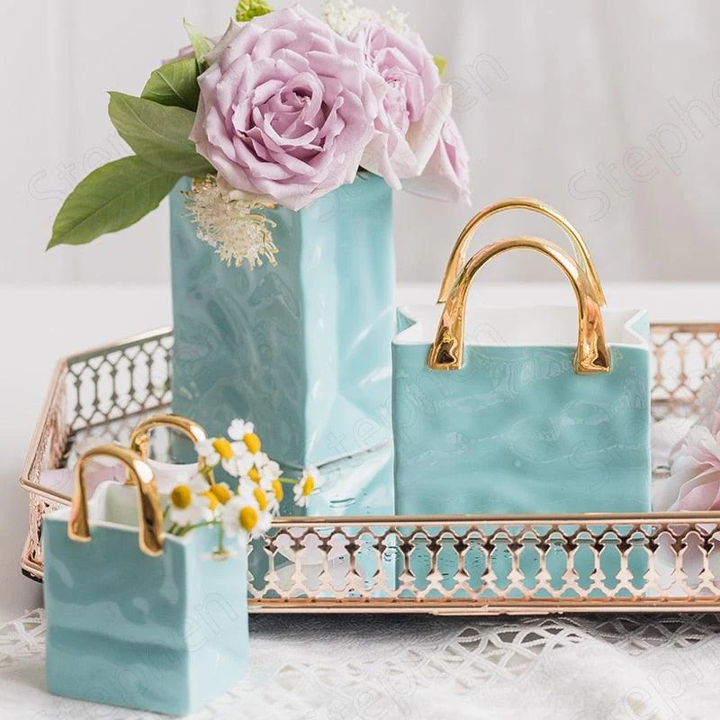 Ceramic Bag Vase -