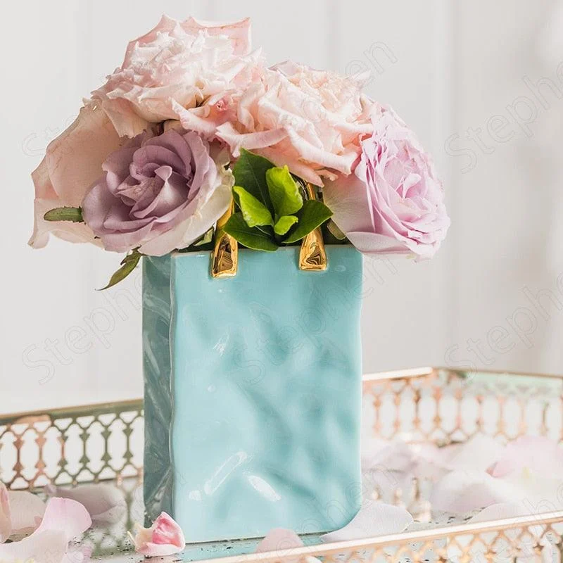 Ceramic Bag Vase -