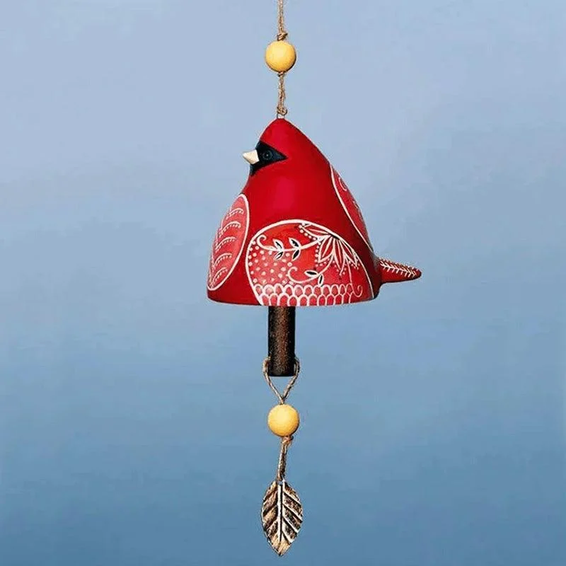 Ceramic Bird Wind Chime Song Bell Garden Yard Home Decoration - - #tag1#
