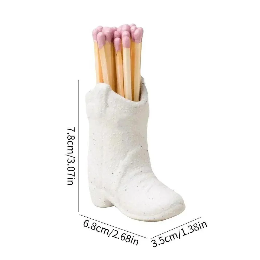Ceramic_Cowboy_Boot_Match_Stick_Holder_With_Striker_-_-_tag1_-4176004 Ceramic Cowboy Boot Match Stick Holder With Striker - - #tag1#