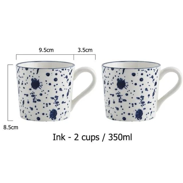 Ceramic_Cups_Jug_Ink_Hand-painted_White_Blue_-_-_tag1_-4167489 Ceramic Cups & Jug Ink Hand-painted White & Blue - - #tag1#